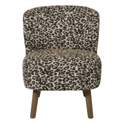 Fauteuil luipaard - bruin - 69x66x56 cm