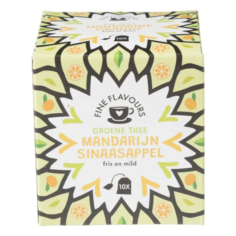 Fine Flavours groene thee - mandarijn sinaasappel - 10 zakjes