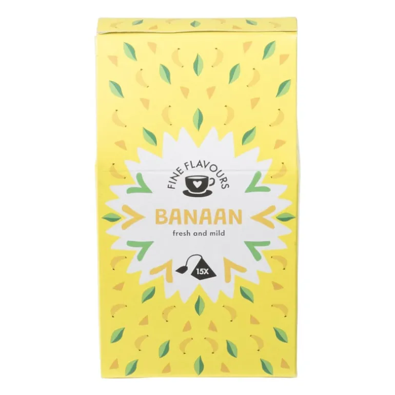 Fine flavours zwarte thee - banaan - 15 piramide zakjes