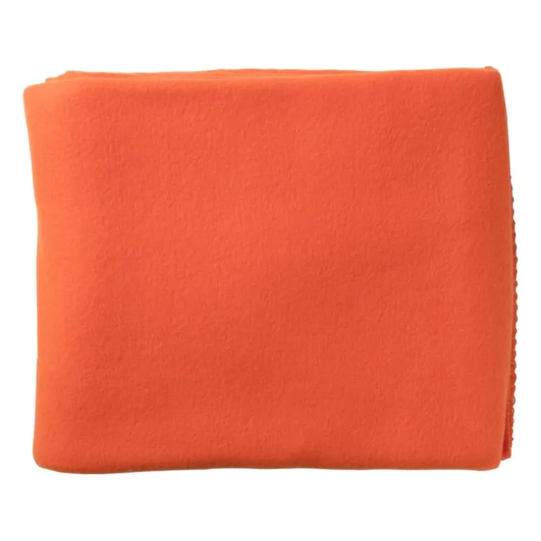 Fleece deken - oranje - 160x130 cm