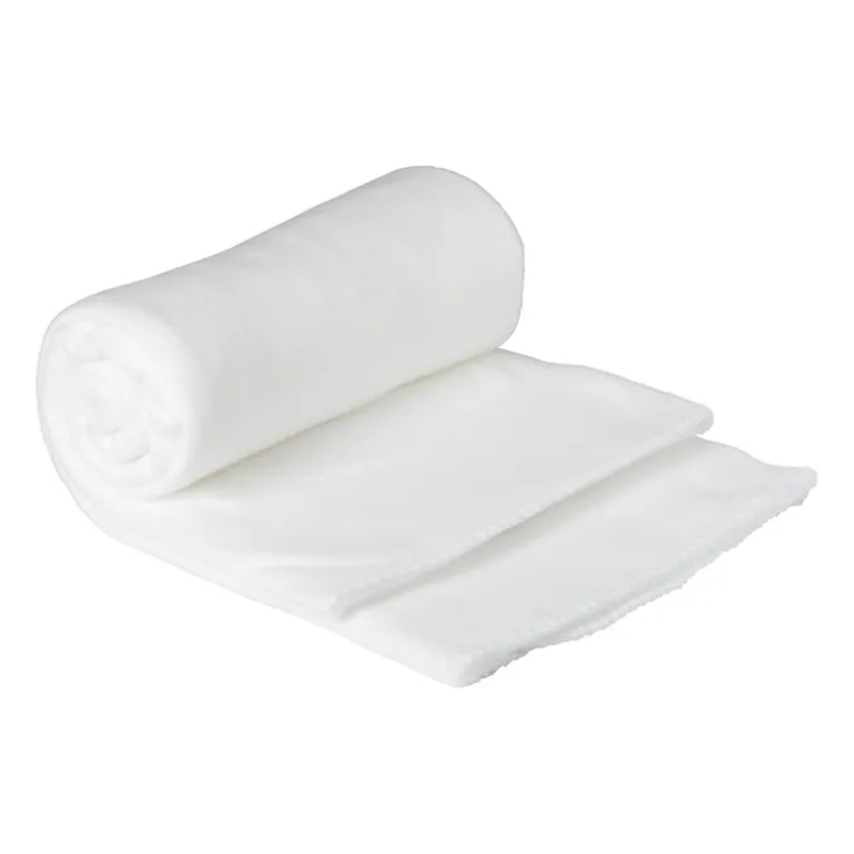 Fleece deken - wit - 160x130 cm