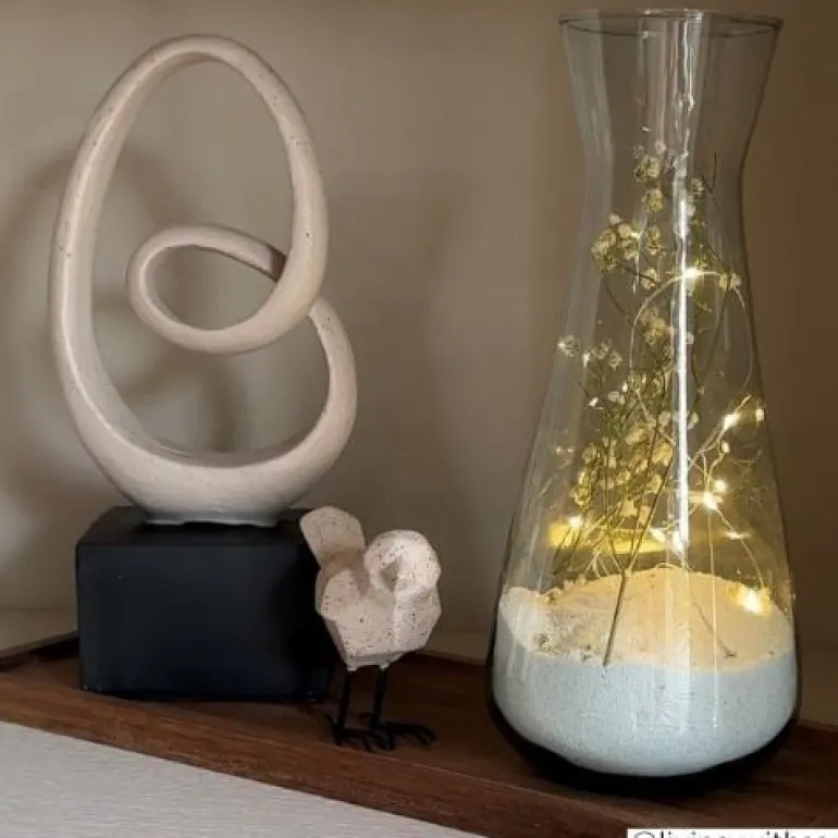 Fles met LED lampjes - plastic