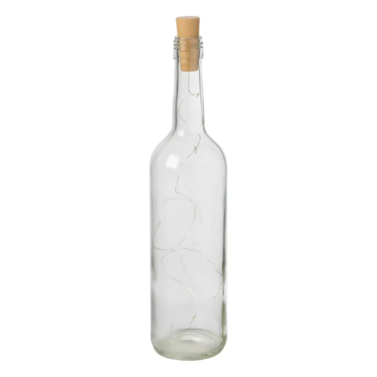 Fles met LED lampjes - plastic