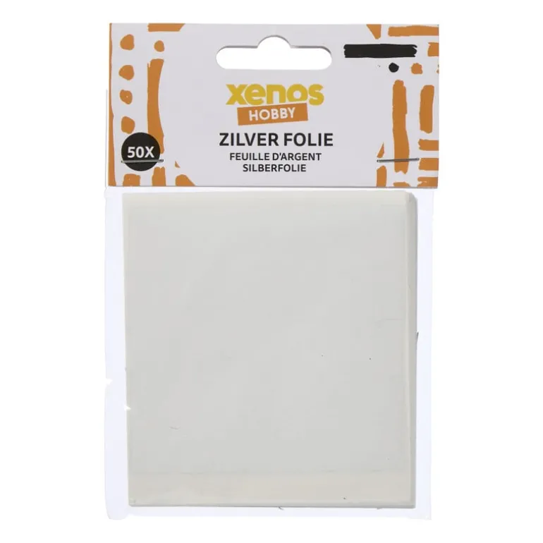 Folie - zilverkleurig - 8x8.5 cm