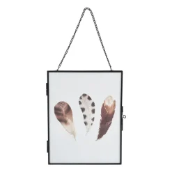 Fotokader aan ketting - zwart - 18x23 cm