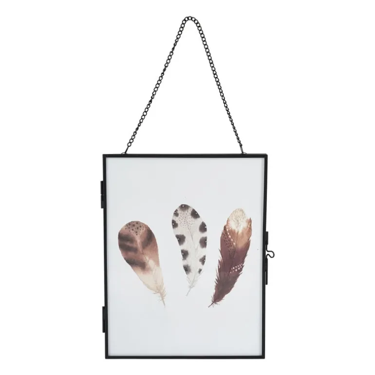 Fotokader aan ketting - zwart - 18x23 cm