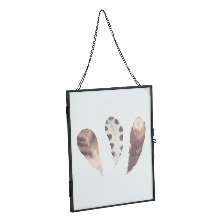 Fotokader aan ketting - zwart - 18x23 cm