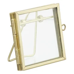 Fotokader mini - goudkleurig - 6x6 cm