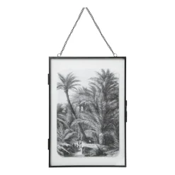 Fotokader staand - aan kettinkje - zwart - 21x30 cm