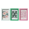 Fotolijsten set van 3 - groen/roze/blauw - 10x15 cm