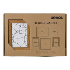 Fotolijstjes - hout - set van 5