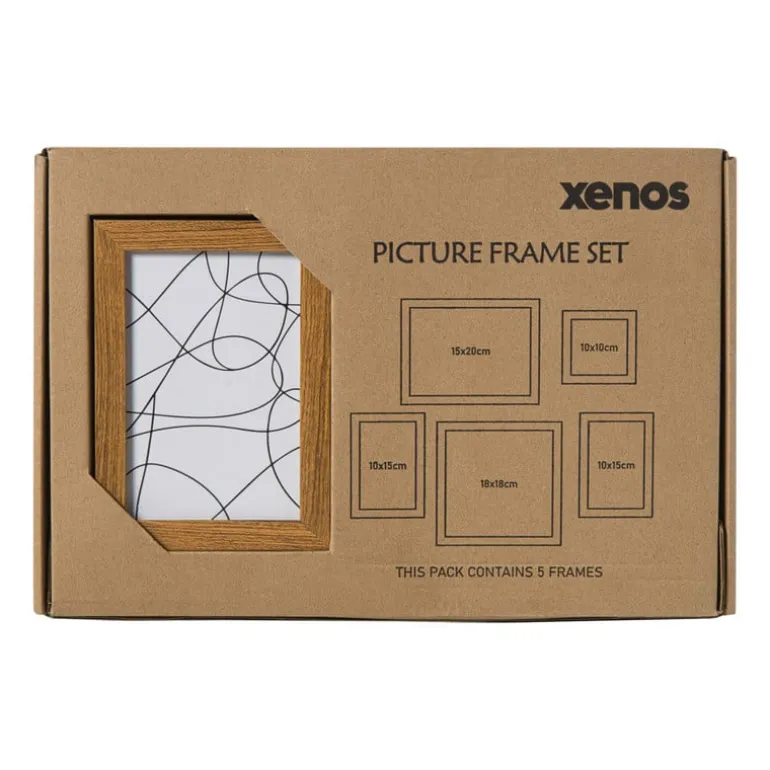Fotolijstjes - hout - set van 5