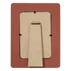 Fotolijstje streep lovely - bruin/rood - 10x15 cm