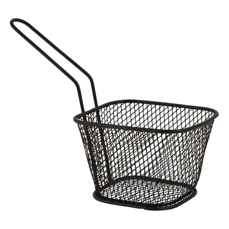 Frituurmandje - zwart - 10.5x8.5x6.5 cm