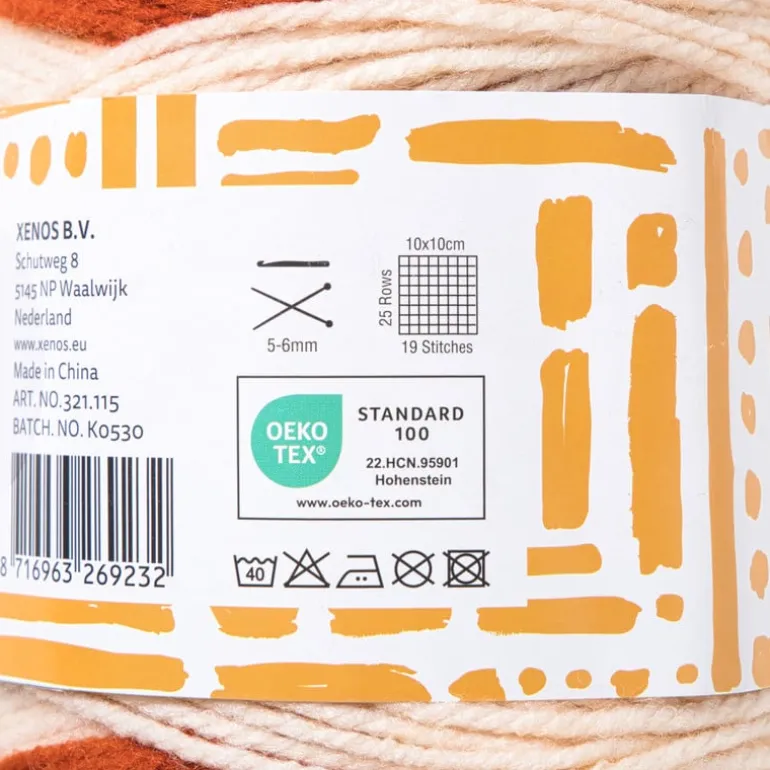 Garen cakemix - oranje - 100 gram - 160 meter