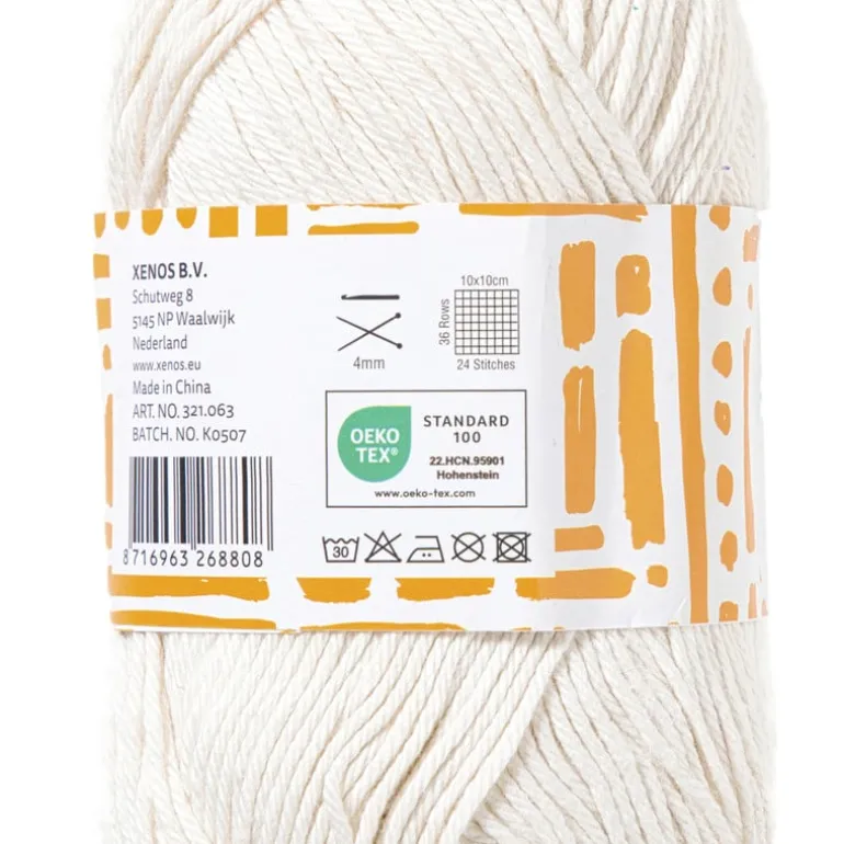 Garen katoen - beige - 50 gram - 125 meter