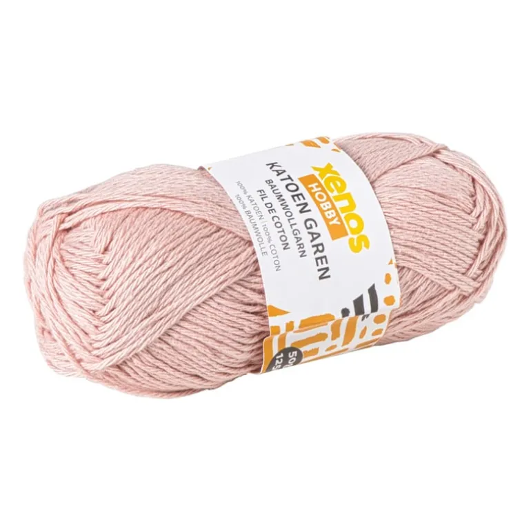 Garen katoen - lichtroze - 50 gram - 125 meter