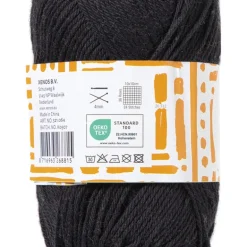 Garen katoen - zwart - 50 gram - 125 meter