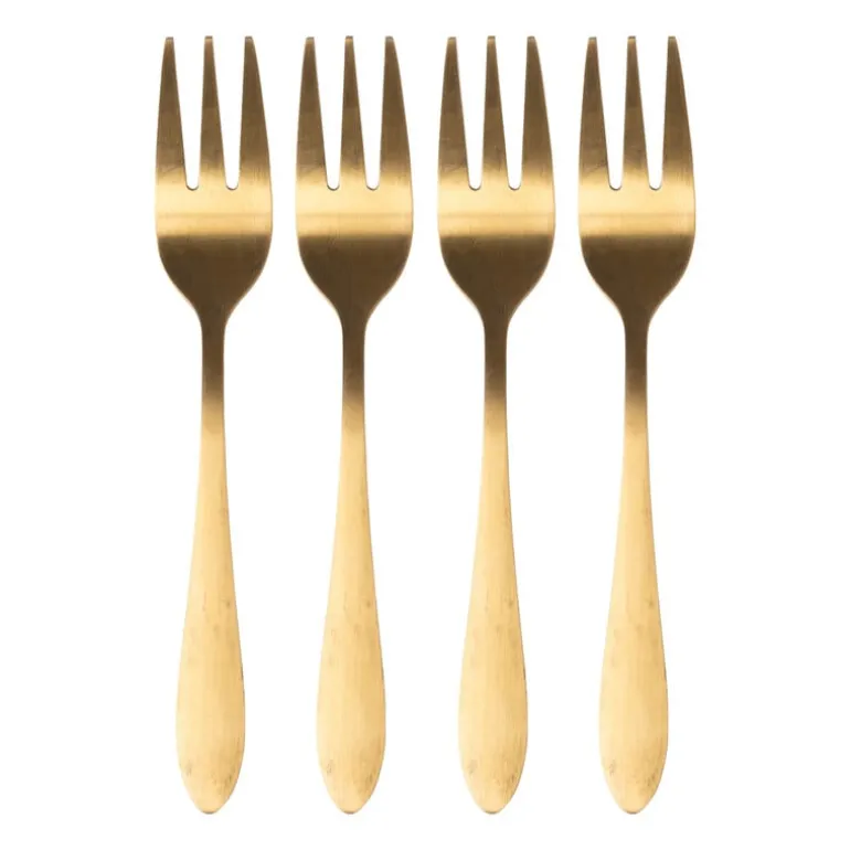 Gebaksvorkje goud - set van 4
