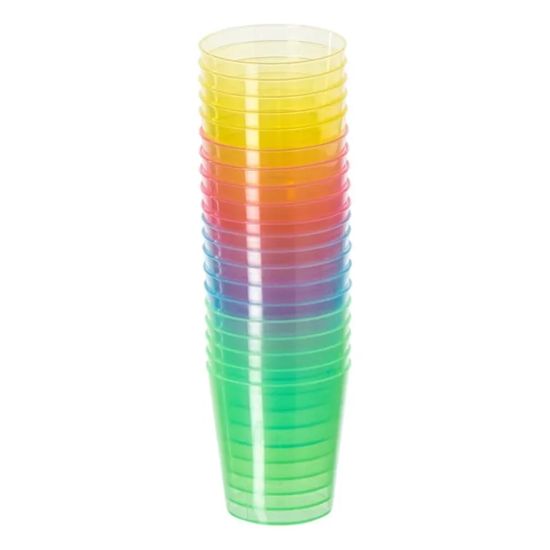 Gekleurde shotglaasjes - multikleur - set van 20