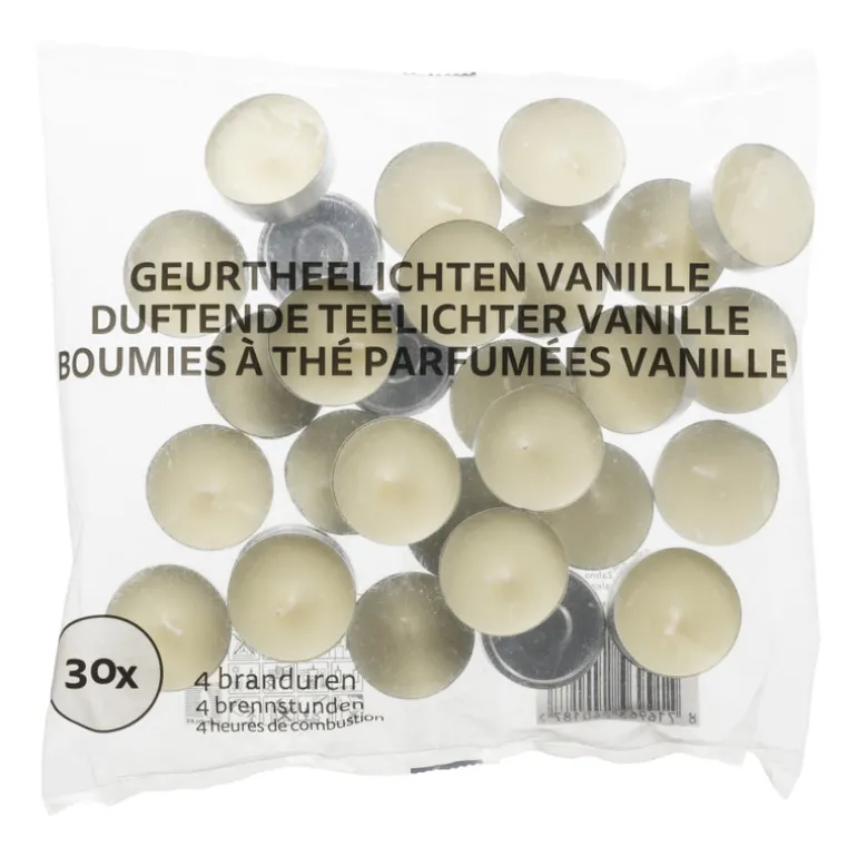 Geurtheelichten - vanille - set van 30