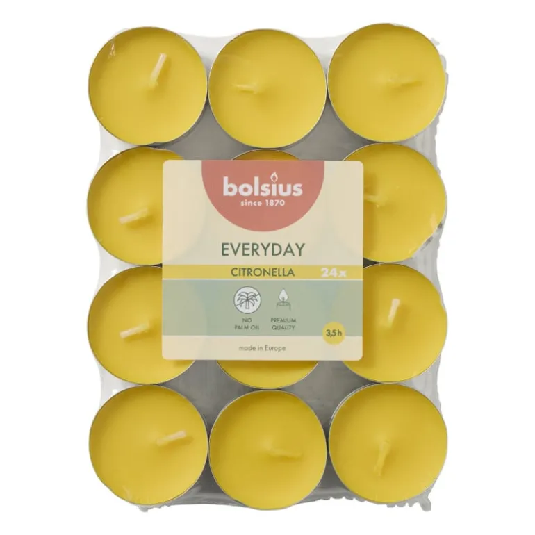 Geur waxinelichten Bolsius - citronella - set van 24