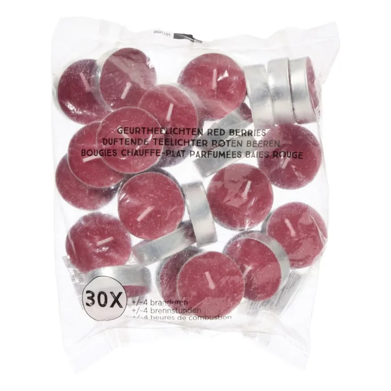 Geur waxinelichten - red berries - set van 30