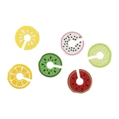 Glasmarkers fruit - set van 6
