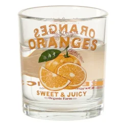 Glas met sinaasappels - transparant/oranje - 460 ml