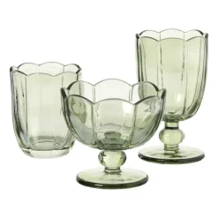 Glas op stam - groen - 240 ml
