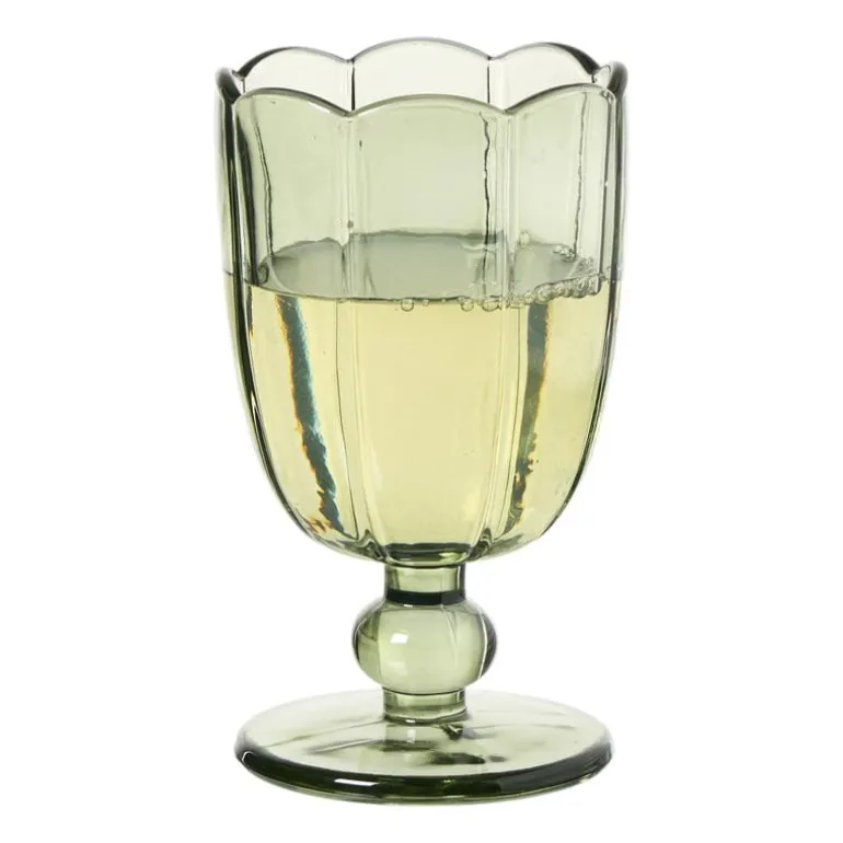 Glas op stam - groen - 240 ml