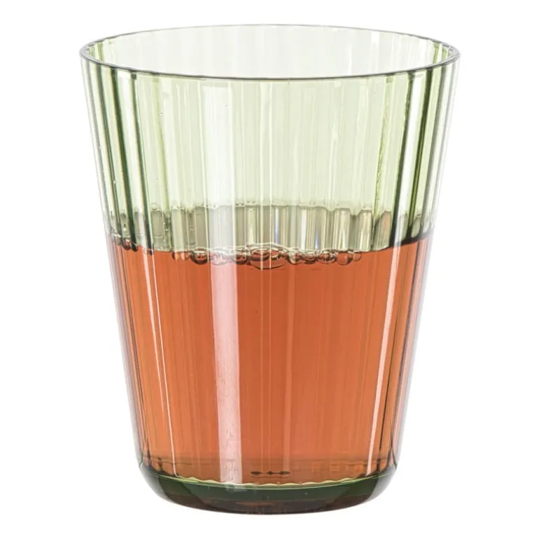 Glas streep - groen - 300 ml