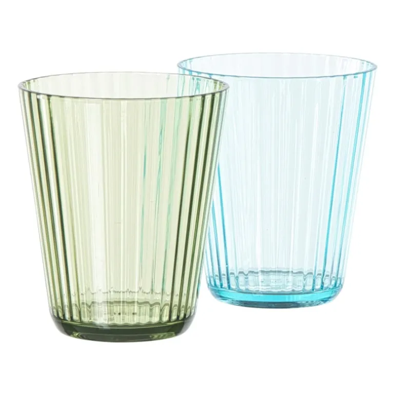 Glas streep - groen - 300 ml
