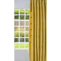 Gordijn chenille - geel - 140x250 cm