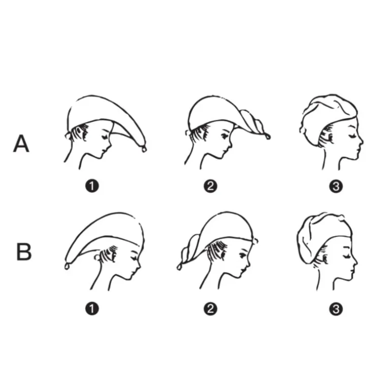 Handdoek tulband - strikjes - set van 2