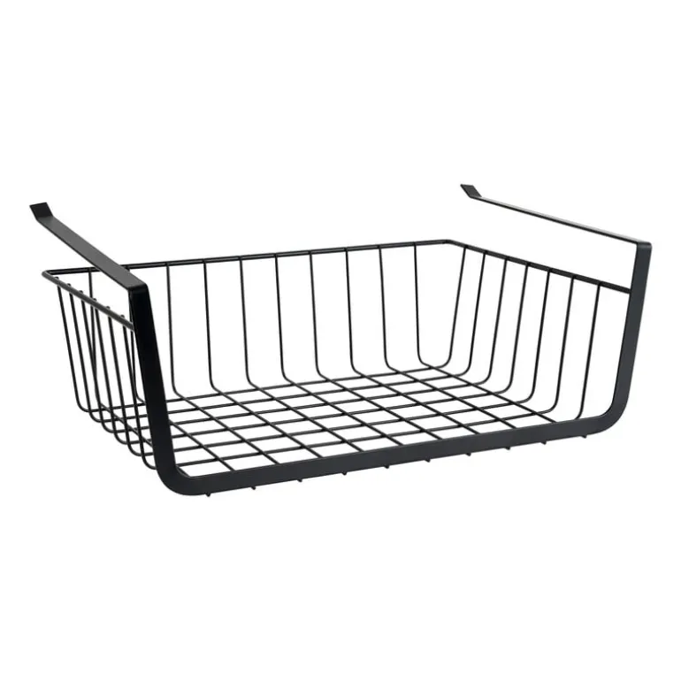 Hangmand voor onder plank - zwart - 36x25x13 cm