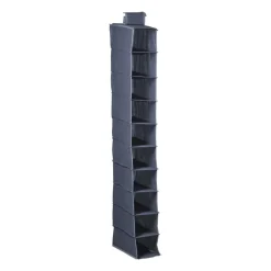 Hang organiser met 10 vakken - grijs - 154x34x6 cm