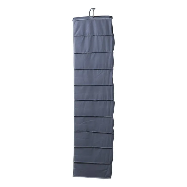 Hang organiser met 10 vakken - grijs - 154x34x6 cm