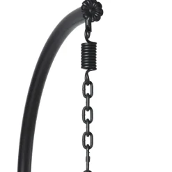 Hangstoel Hawaii met grjize kussens - bruin - 196 cm