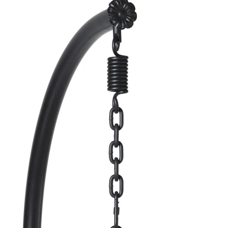 Hangstoel Hawaii met grjize kussens - bruin - 196 cm