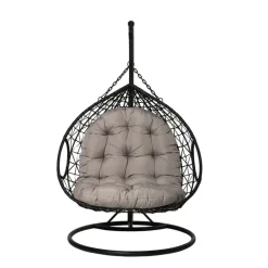 Hangstoel loveseat - zwart/grijs - ø120x200 cm