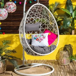 Hangstoel swing - wit - 95x95x200 cm