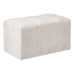Hocker chenille - beige - 38x66x38 cm