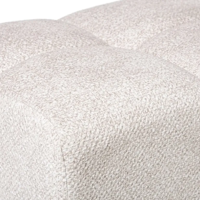 Hocker chenille - beige - 38x66x38 cm
