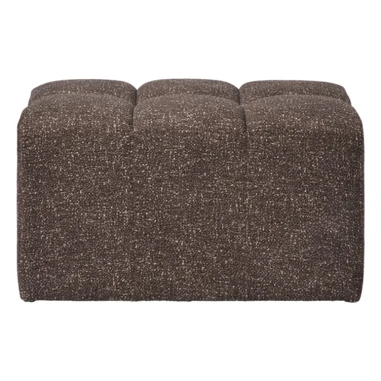 Hocker chenille - donkerbruin -38x66x38 cm