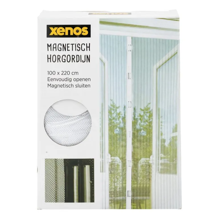 Horgordijn magnetisch - wit - 100x220 cm