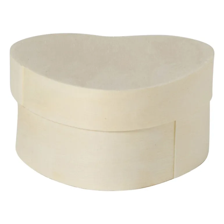 Houten doosje hart - 3x6x6 cm
