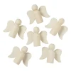 Houten engeltjes - set van 6 - naturel