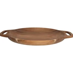 Hugo Kennis borrelplank groot - bruin - ø26 cm