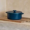 Hugo Kennis braadpan met deksel - gietijzer - blauw/zwart - ø24 cm